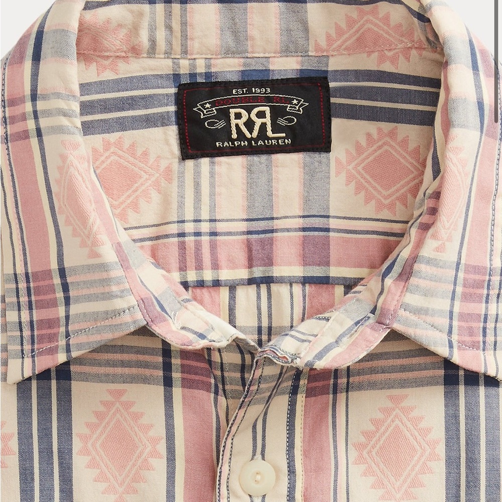 Ralph Lauren Double RL Men's Jacquard Madras workshirt - Large - Picture 2 of 9